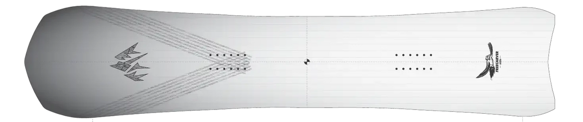 Jones Freecarver 6000s: carving directional outline met low taper