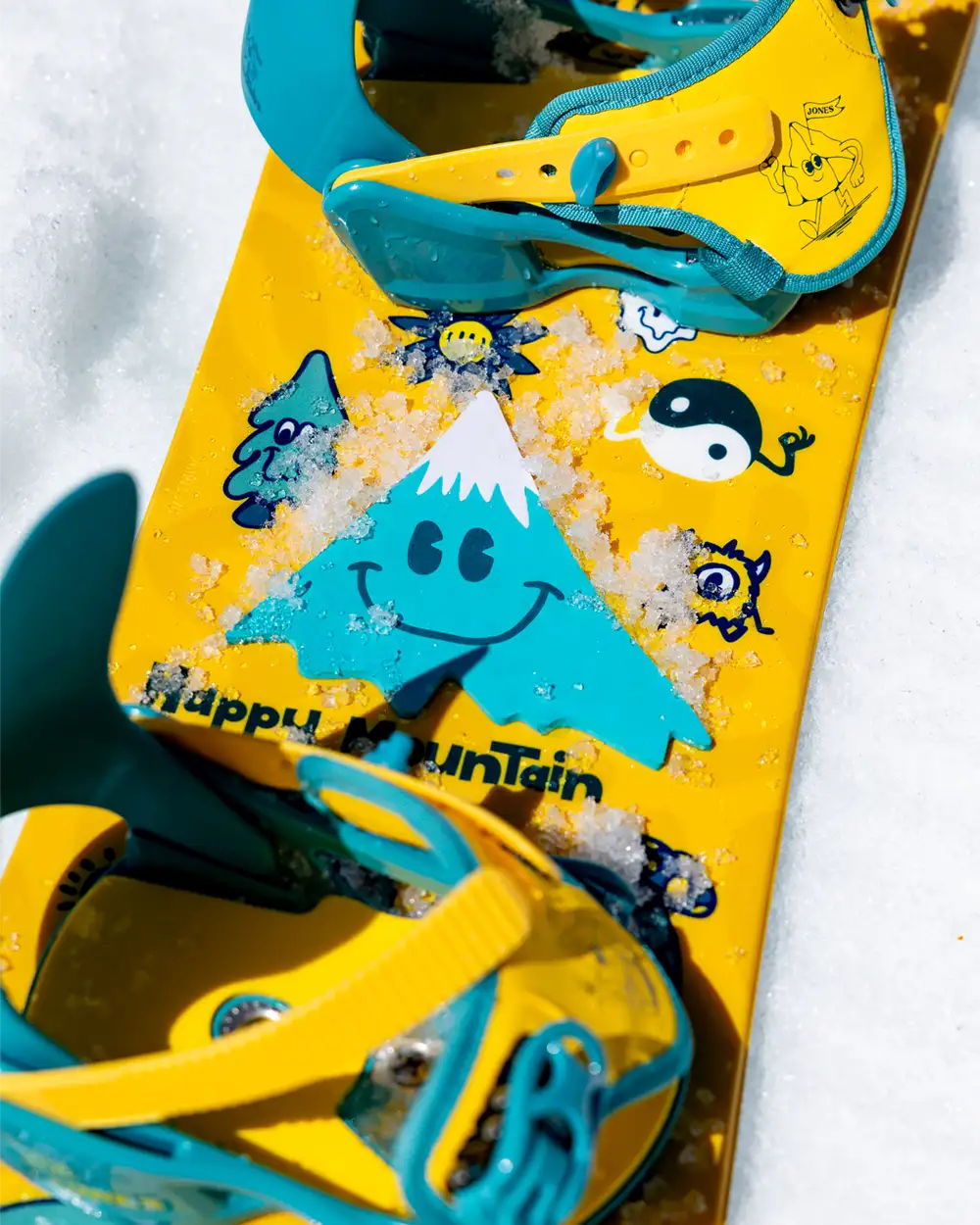 Jones Kids' Happy Mountain: foam traction pad midden op het board