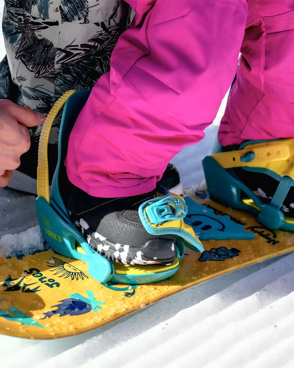 Jones Kids' Happy Mountain Package: voorgemonteerde binding met één strap