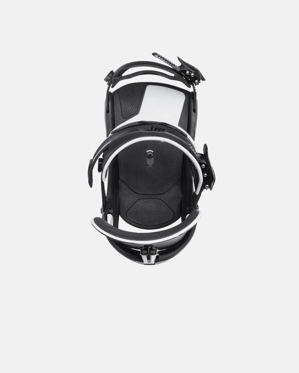 Jones Mercury FASE Mtn Black/Silver, bovenaanzicht met voetbed en straps