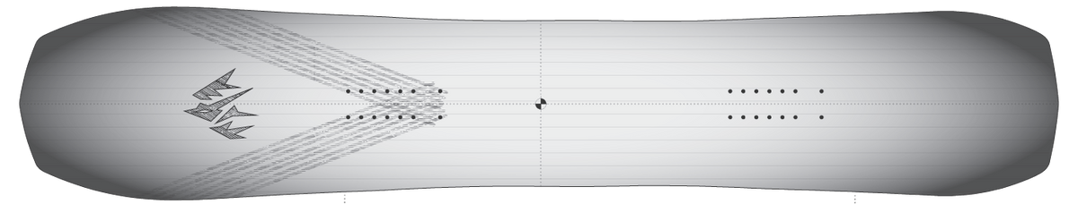 Jones Women's Flagship 26/27: directionele outline met langere nose en kortere tail