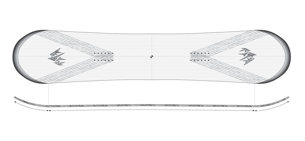 Jones Women's Tweaker 2.0: true twin outline en True Medium Camber-profiel