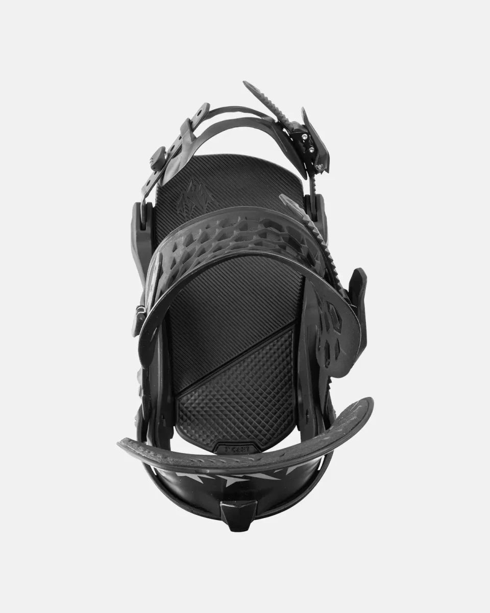 Jones Youth Asteroid Eclipse Black, bovenaanzicht met voetbed en straps