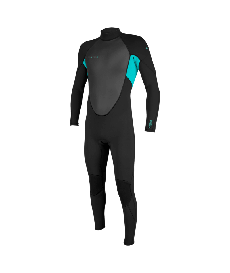 O'Neill Youth Reactor-2 3/2 Back Zip Full Black/Lt Aqua - GearFreak
