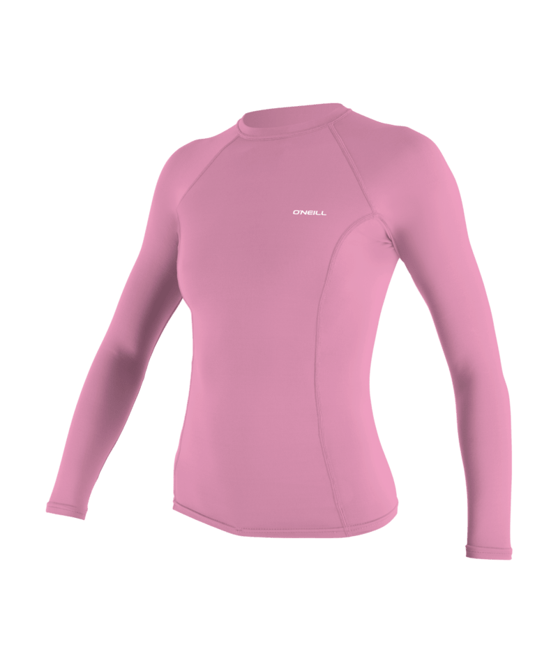 O'Neill Wms Basic Skins L/S Rash Guard Prism Pink - GearFreak