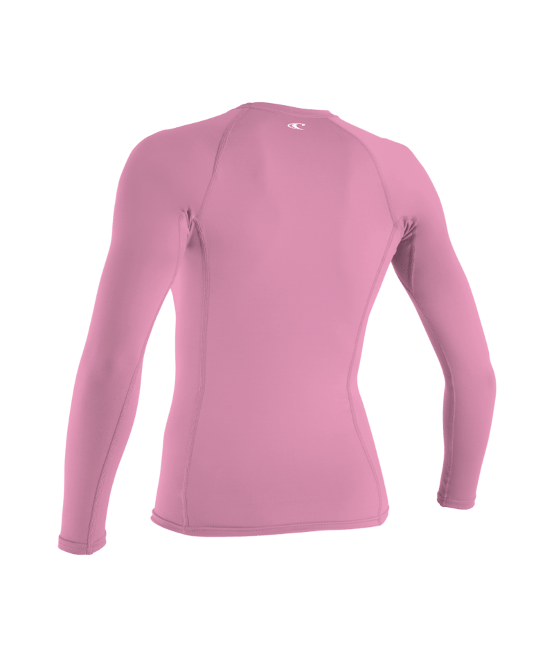 O'Neill Wms Basic Skins L/S Rash Guard Prism Pink - GearFreak