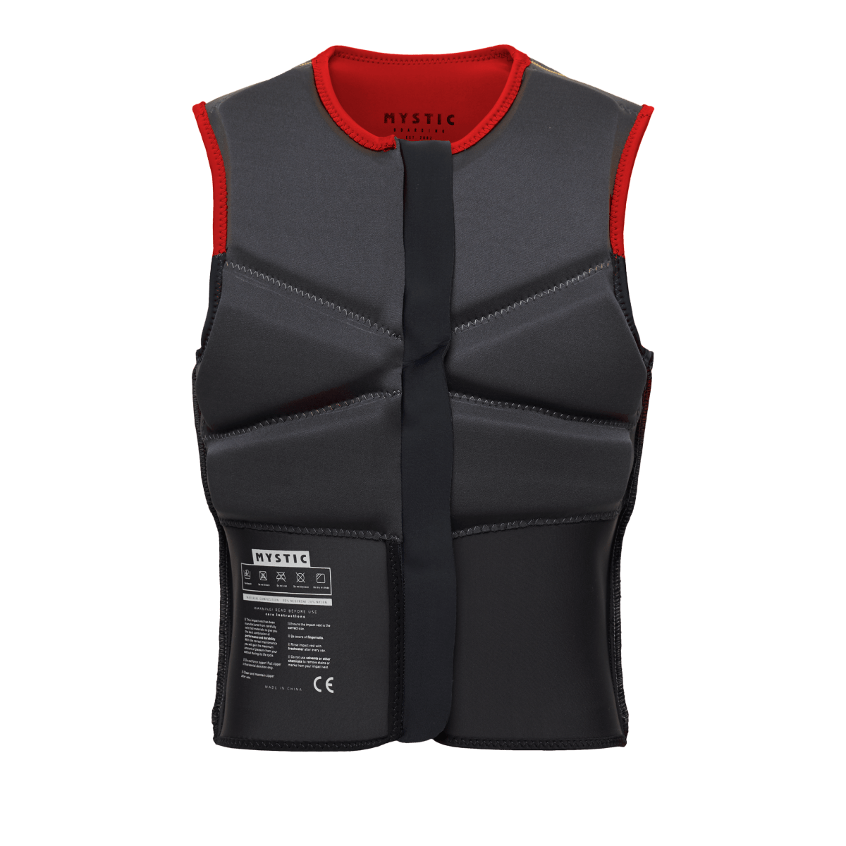 Mystic - Block Impact Vest Fzip - Red - L - GearFreak