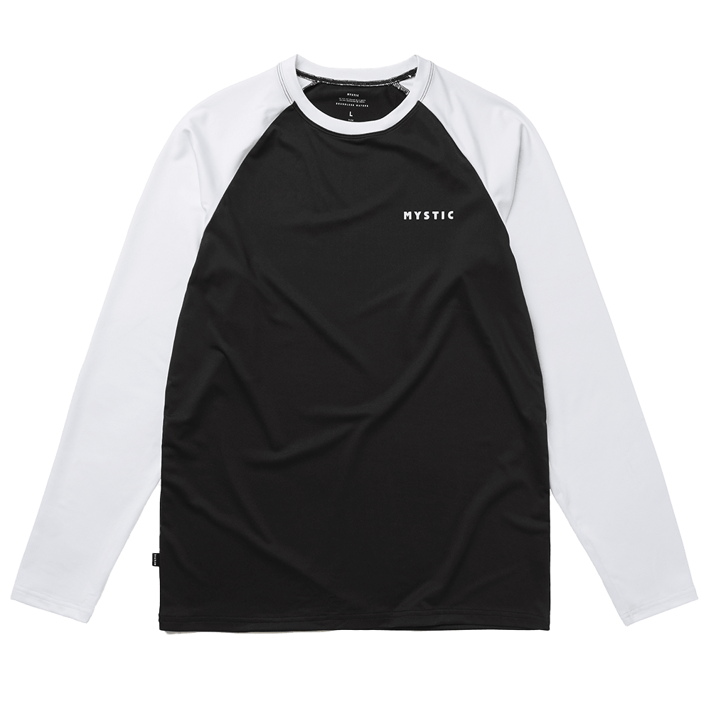 Mystic - Bolt L/S Quickdry - Black White - L - GearFreak