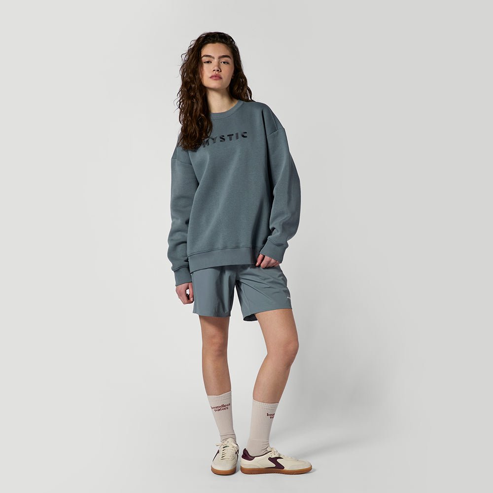Mystic - Brand Crew Sweat - Tidal Blue - L - GearFreak