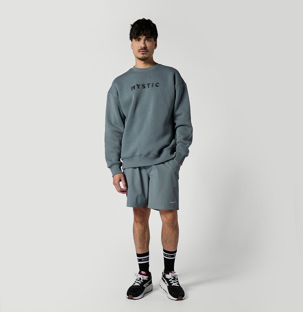 Mystic - Brand Crew Sweat - Tidal Blue - L - GearFreak