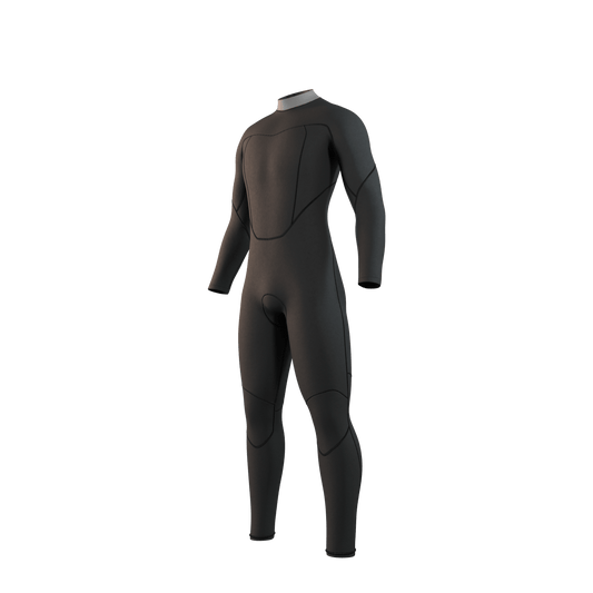 Mystic - Brand Fullsuit 3/2mm Bzip Flatlock - Black - L - GearFreak