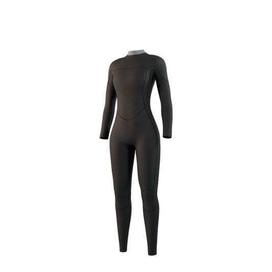 Mystic - Brand Fullsuit 3/2mm Bzip Flatlock Women - Black - L - GearFreak