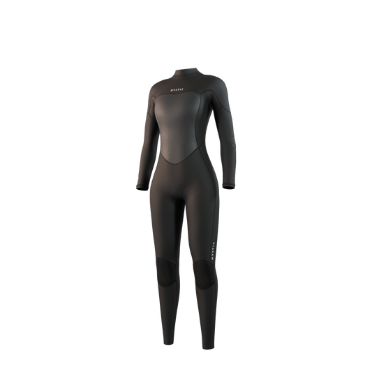 Mystic - Brand Fullsuit 3/2mm Bzip Flatlock Women - Black - L - GearFreak