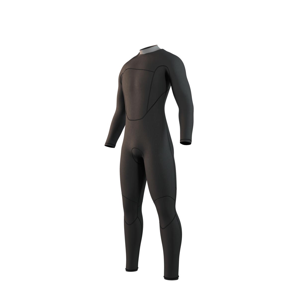 Mystic - Brand Fullsuit 3/2mm Fzip Flatlock - Black - L - GearFreak