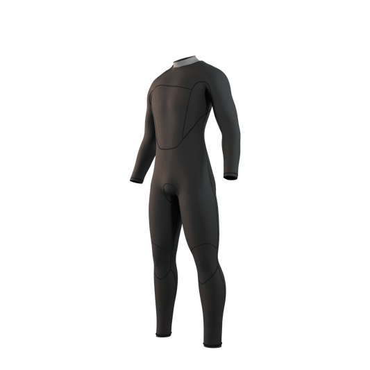 Mystic - Brand Fullsuit 3/2mm Fzip Flatlock - Black - L - GearFreak