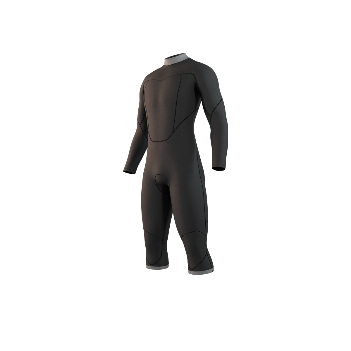 Mystic - Brand Longarm Shortleg 3/2mm Bzip Flatlock - Black - L - GearFreak