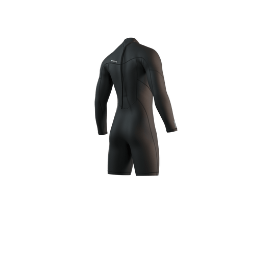 Mystic - Brand Longarm Shorty 3/2mm Bzip Flatlock - Black - L - GearFreak