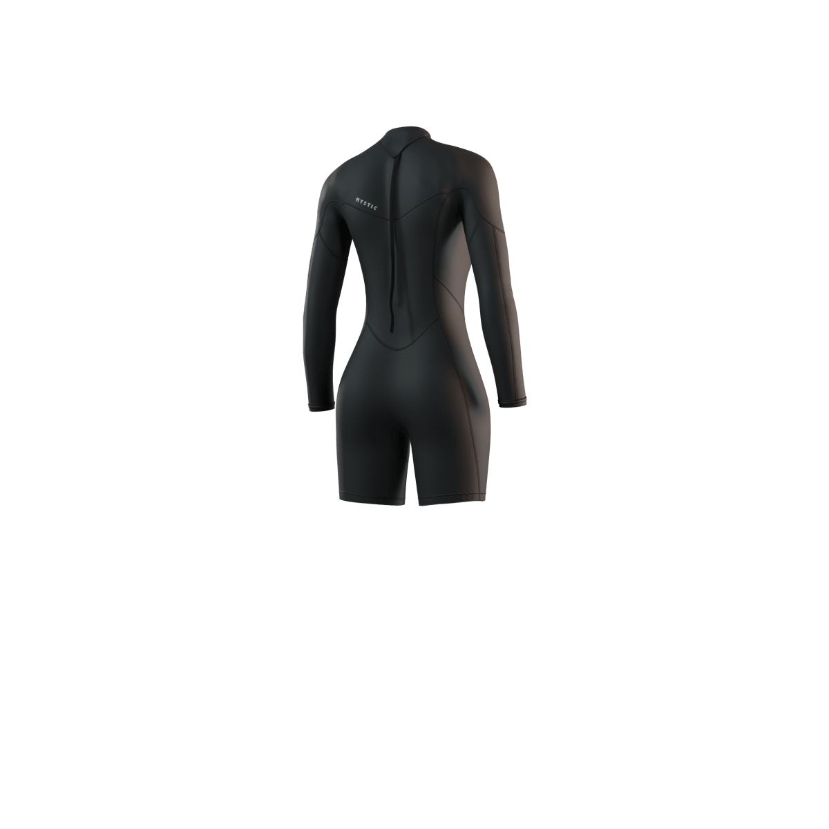 Mystic - Brand Longarm Shorty 3/2mm Bzip Flatlock Women - Black - L - GearFreak