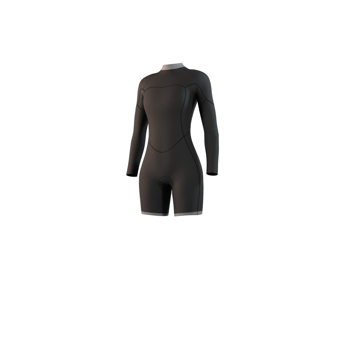 Mystic - Brand Longarm Shorty 3/2mm Bzip Flatlock Women - Black - L - GearFreak