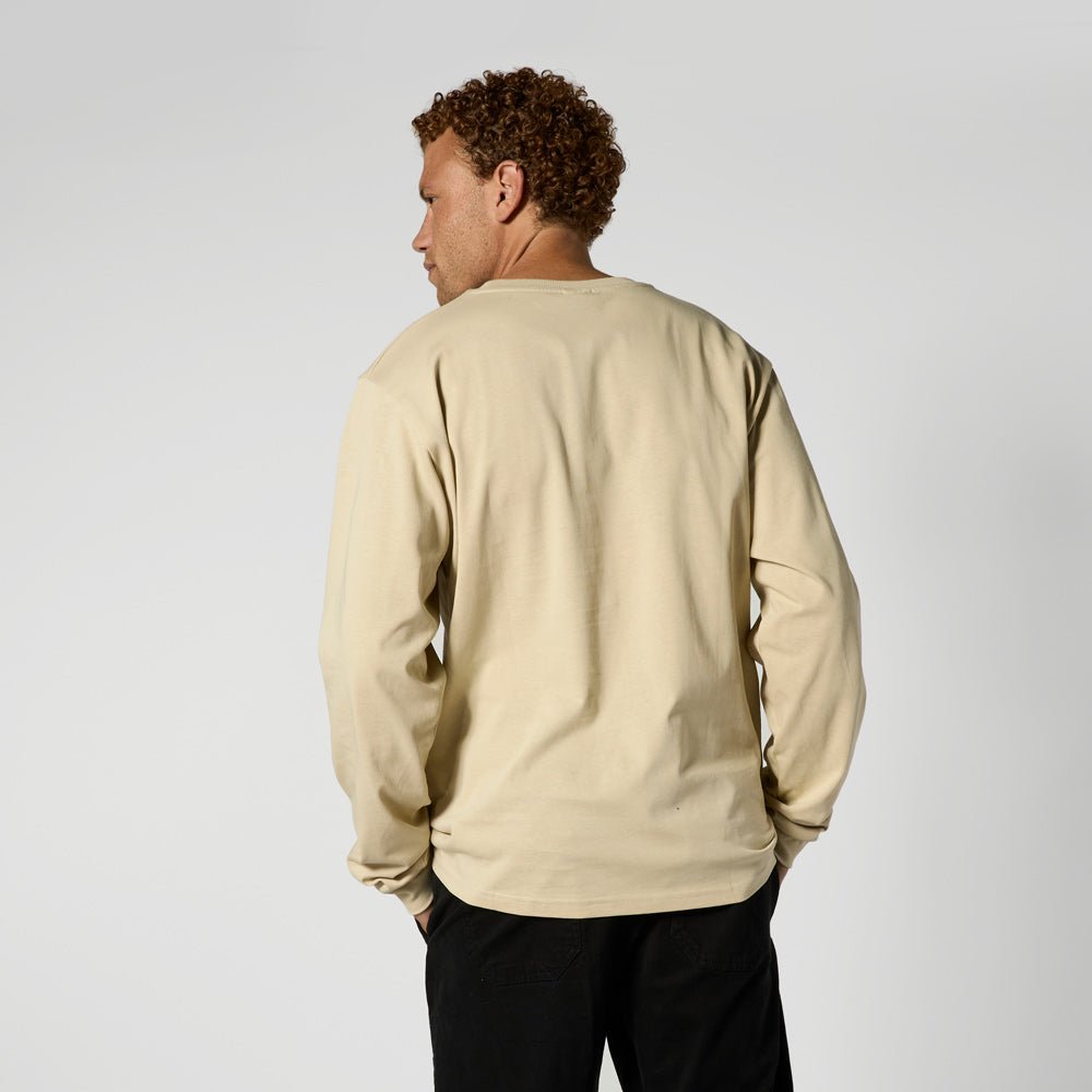 Mystic - Brand L/S Tee - Pale Khaki - XL - GearFreak