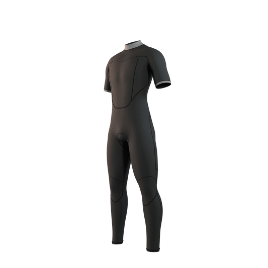 Mystic - Brand Shortarm 3/2mm Bzip Flatlock - Black - L - GearFreak