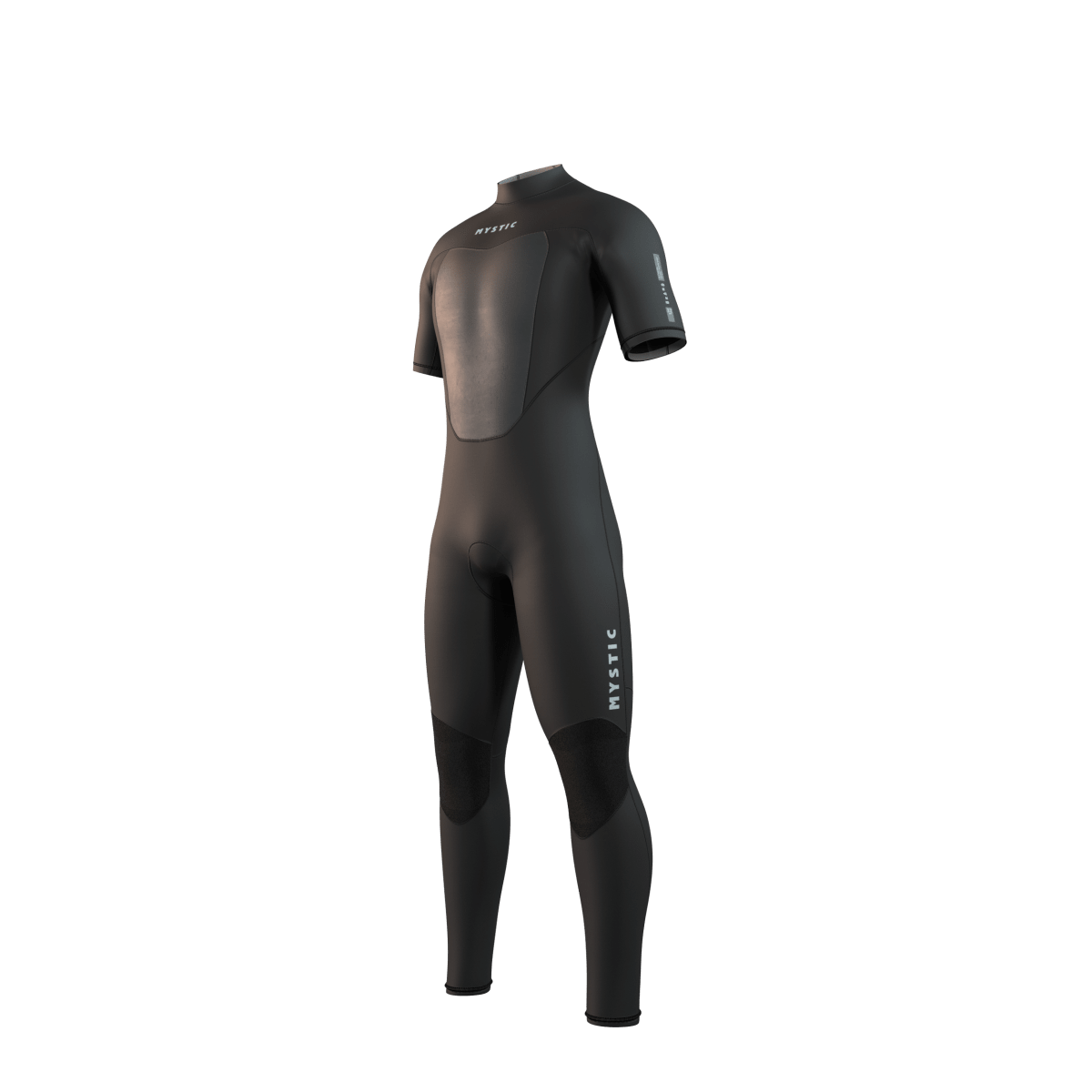 Mystic - Brand Shortarm 3/2mm Bzip Flatlock - Black - L - GearFreak