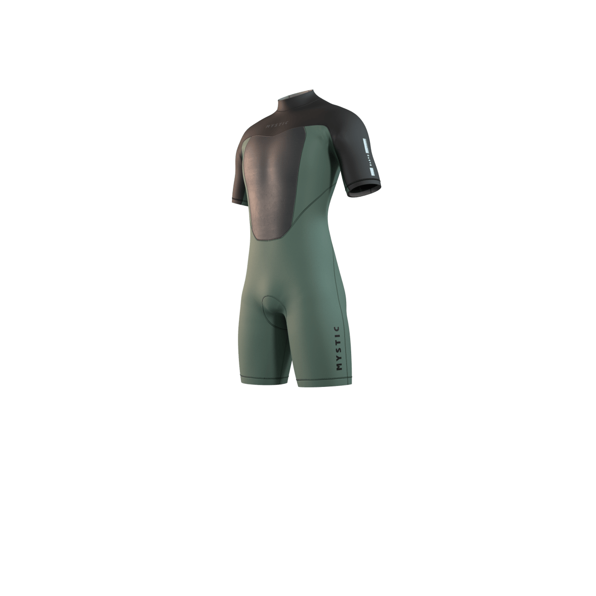 Mystic - Brand Shorty 3/2mm Bzip Flatlock - Dark Olive - L - GearFreak