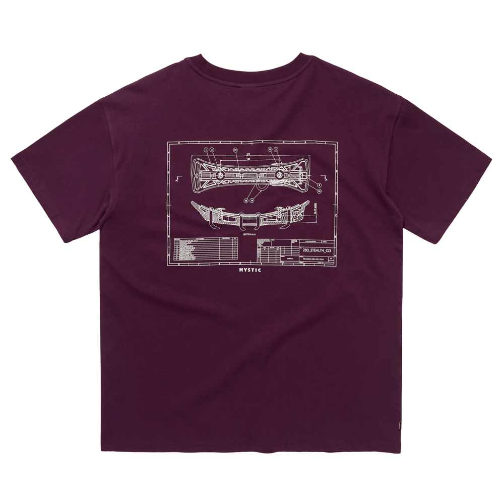 Mystic - Concept SB1 Tee - Oxblood Red - L - GearFreak