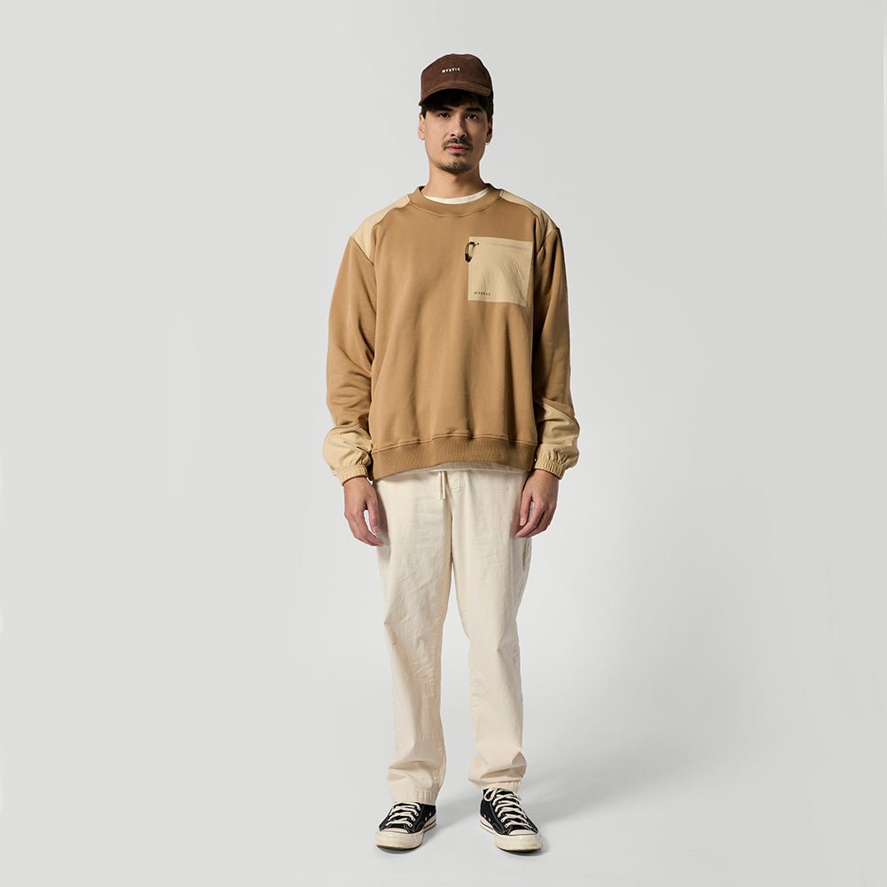 Mystic - Conflux Crew Sweat - Slate Brown - L - GearFreak