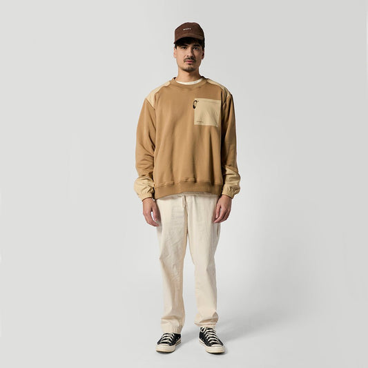 Mystic - Conflux Crew Sweat - Slate Brown - L - GearFreak