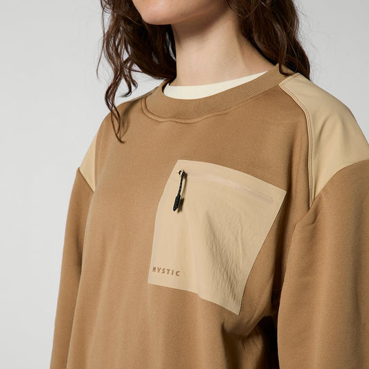 Mystic - Conflux Crew Sweat - Slate Brown - L - GearFreak