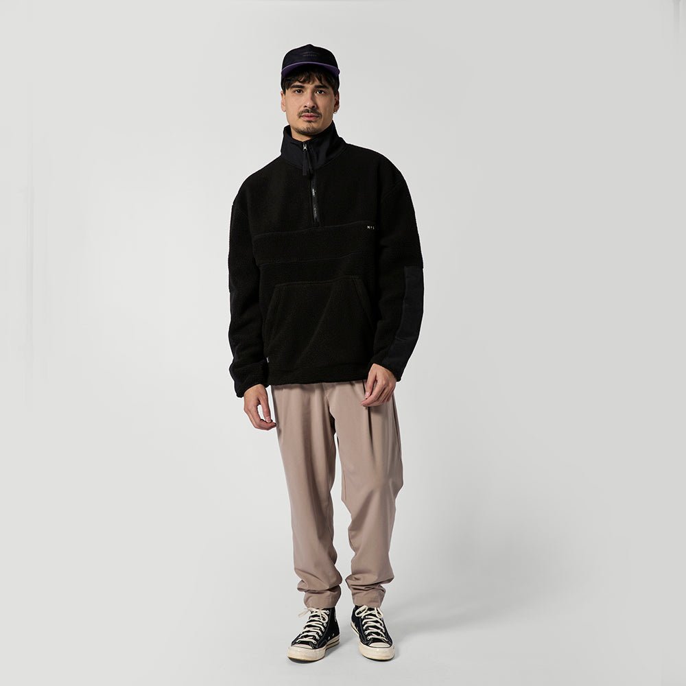 Mystic - DTS Fleece Half Zip Sweat - Black - L - GearFreak