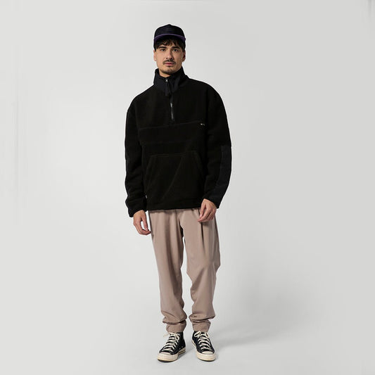Mystic - DTS Fleece Half Zip Sweat - Black - L - GearFreak