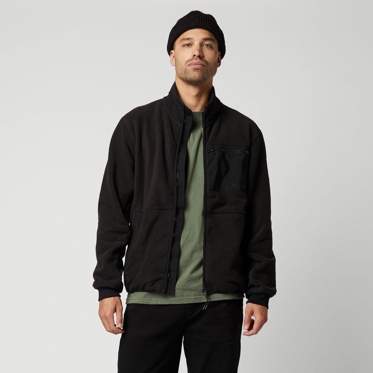 Mystic - DTS Fleece Zip Thru Sweat - Black - L - GearFreak