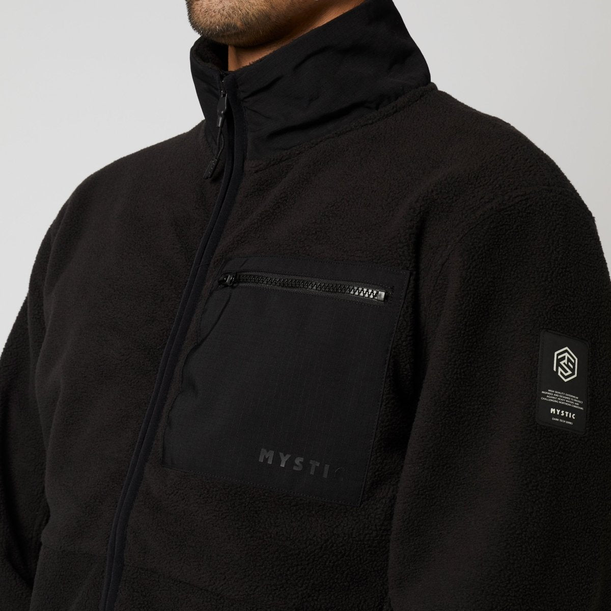 Mystic - DTS Fleece Zip Thru Sweat - Black - L - GearFreak