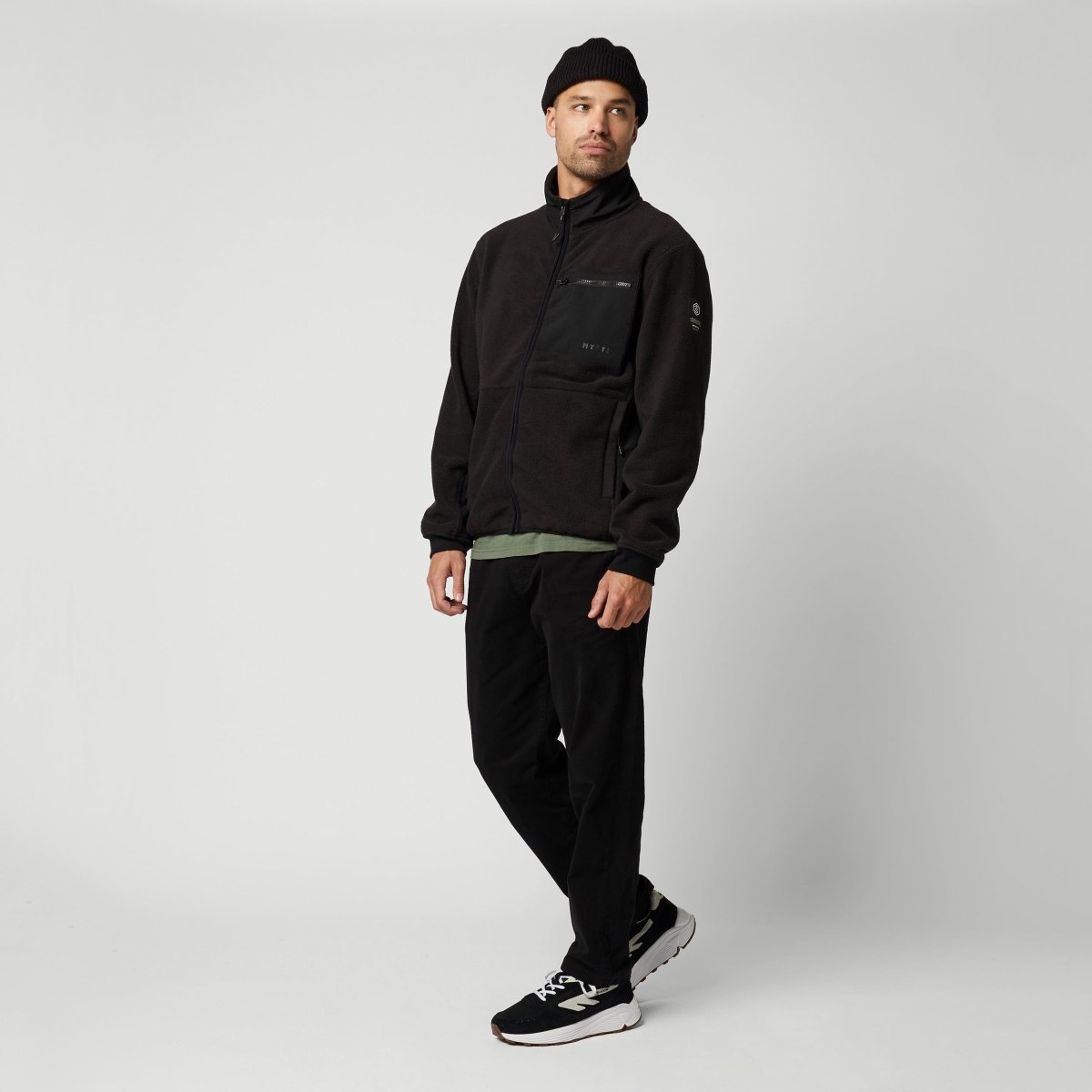 Mystic - DTS Fleece Zip Thru Sweat - Black - L - GearFreak