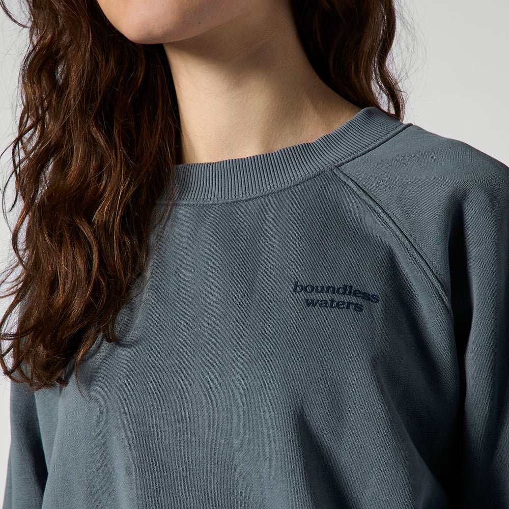 Mystic - Enroute Crew Sweat - Tidal Blue - L - GearFreak