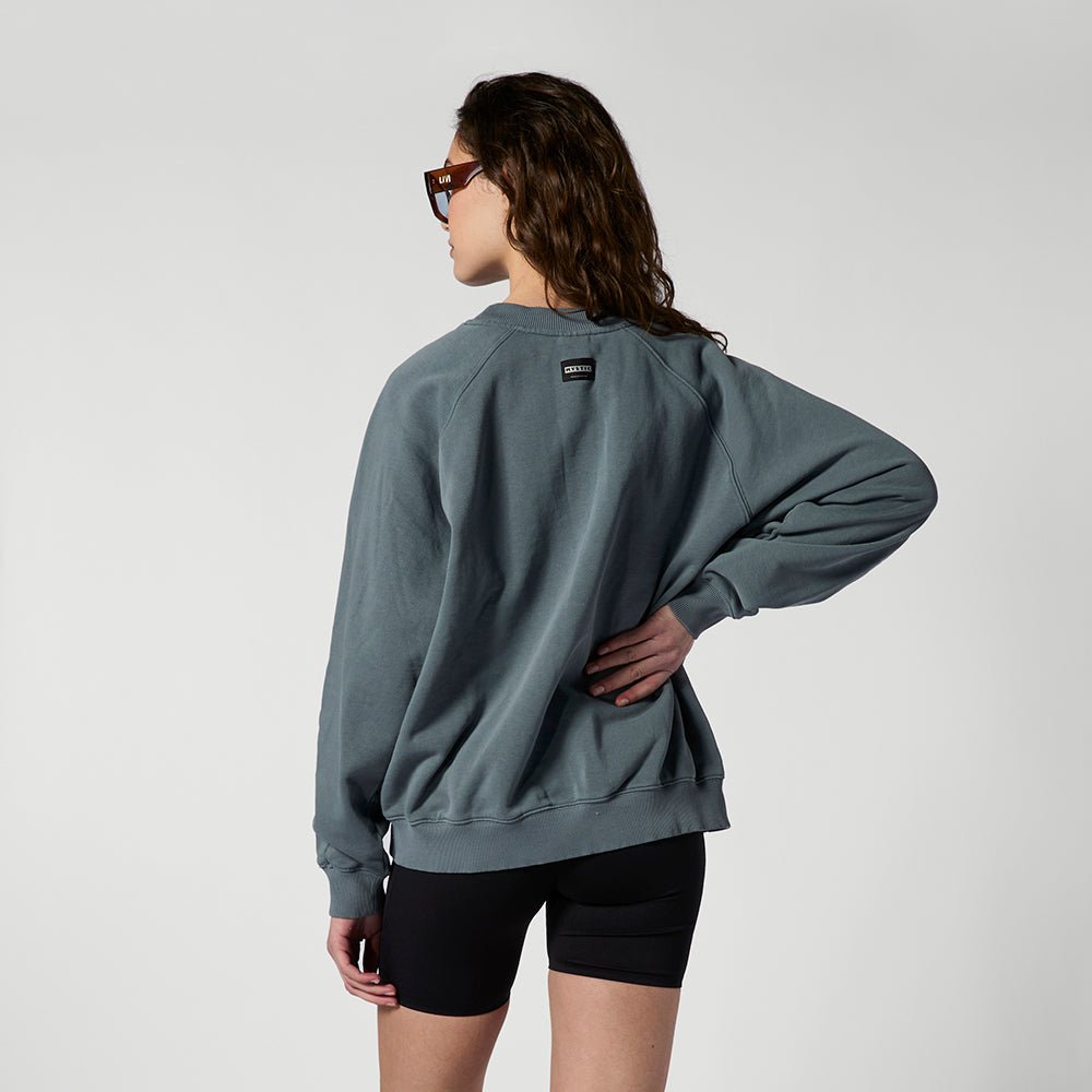 Mystic - Enroute Crew Sweat - Tidal Blue - L - GearFreak