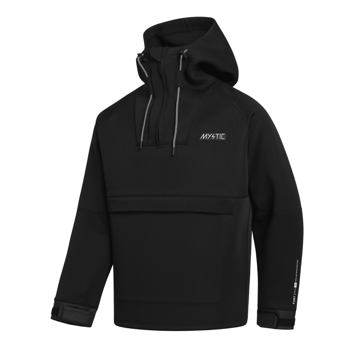 Mystic - Fury Neoprene Hoodie 3/2mm - Black - L - GearFreak