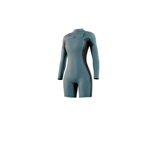 Mystic - Haven Longarm Shorty 3/2mm Double Fzip Women - Teal - L - GearFreak