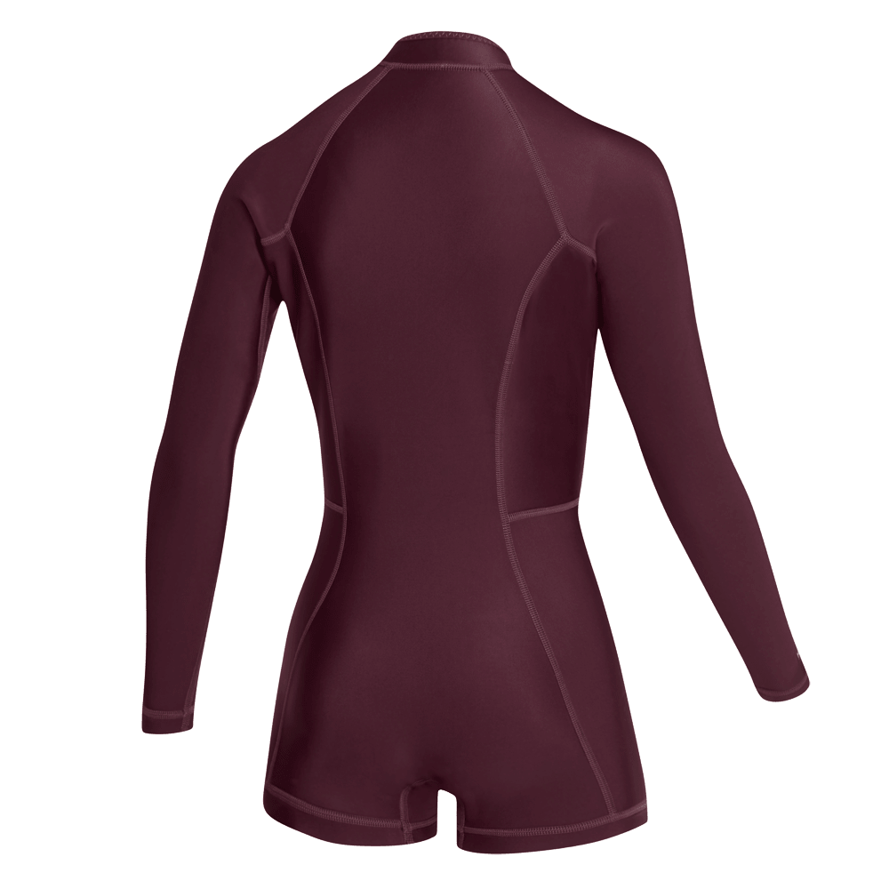 Mystic - Lunar Longarm Shorty 2/2mm Fzip Women - Oxblood Red - L - GearFreak