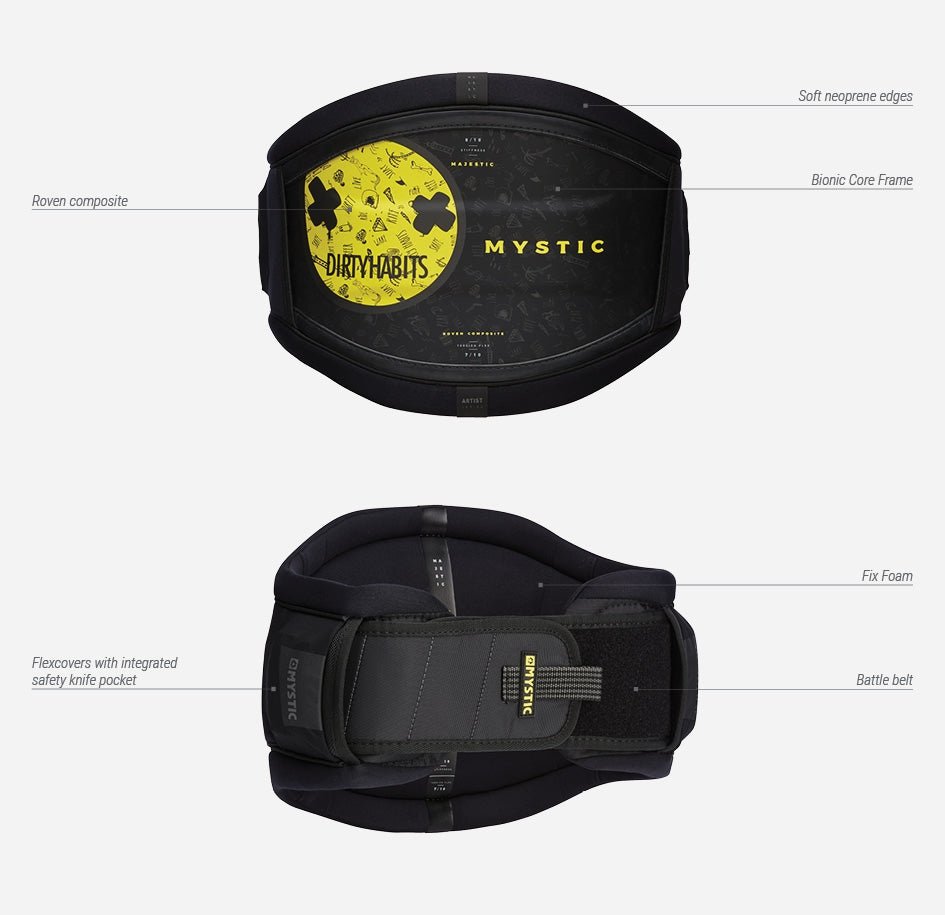 Mystic - Majestic Waist Harness Dirty Habits - XS - GearFreak