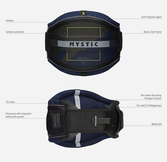 Mystic - Majestic X Waist Harness Black/Red - XS - GearFreak