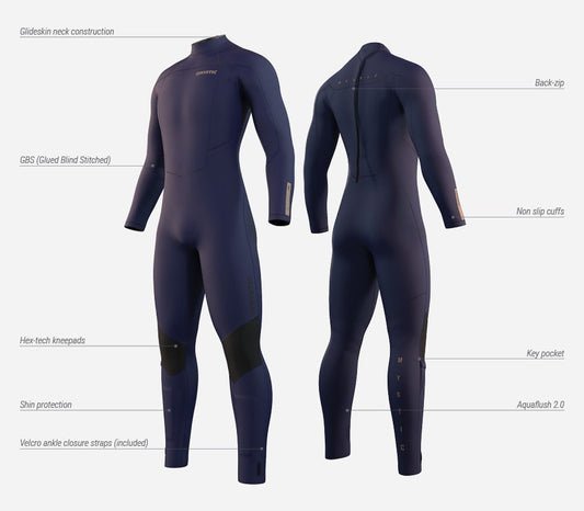 Mystic - Marshall Fullsuit 5/3mm Bzip Black - 51/MT - GearFreak