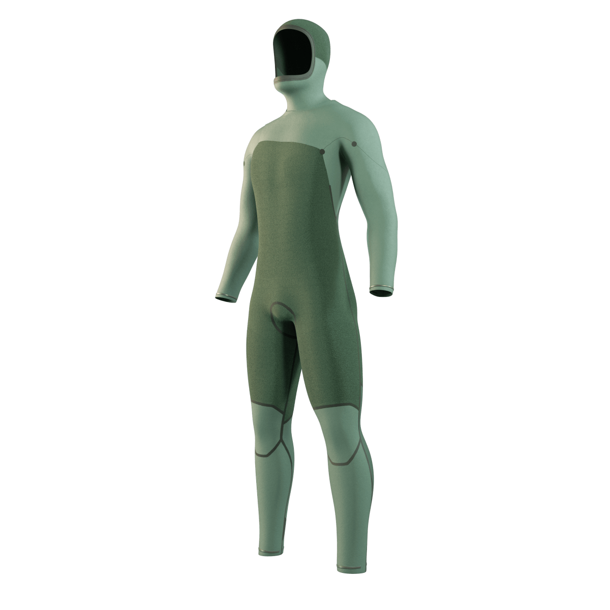 Mystic - Motion Hooded Fullsuit 5/3mm Fzip - Black - L - GearFreak