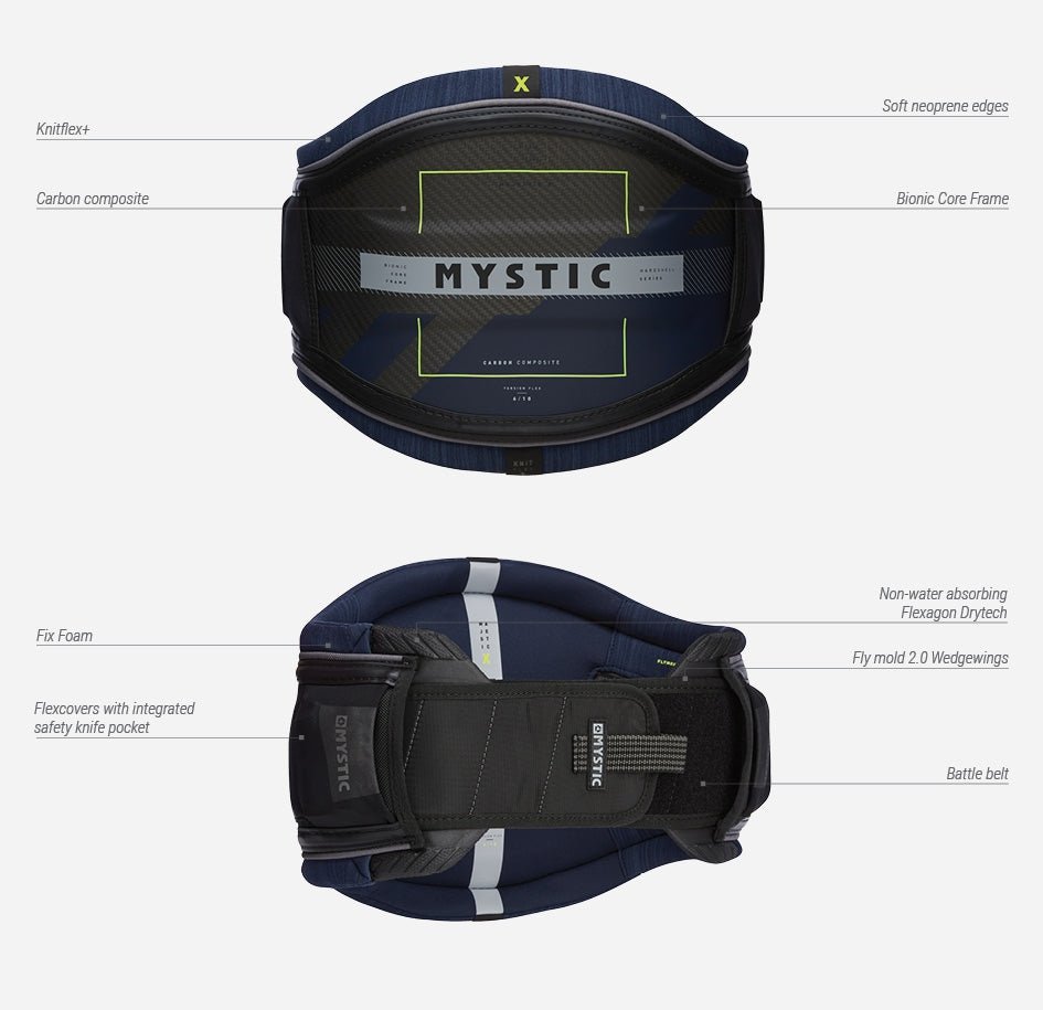 Mystic - Mystic Majestic X Waist Harness Night Blue - GearFreak