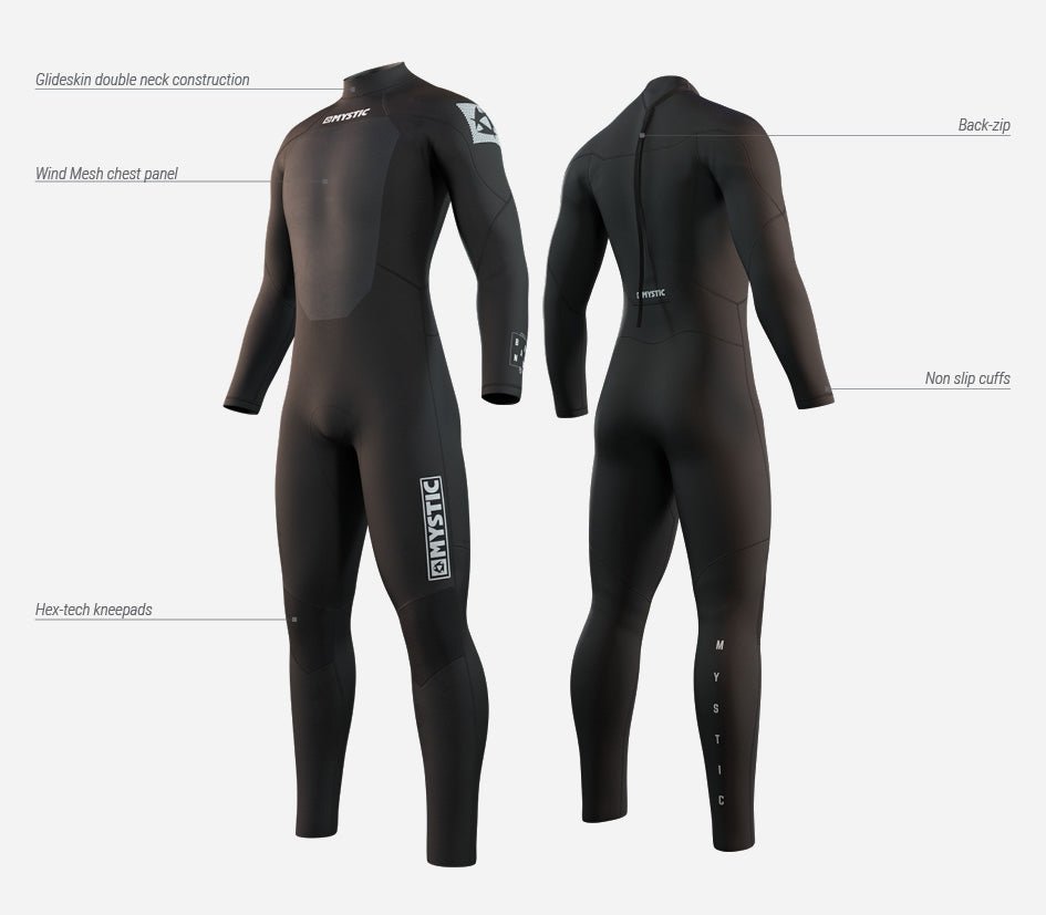 Mystic - Mystic Star Fullsuit 3/2mm Bzip Night Blue - GearFreak