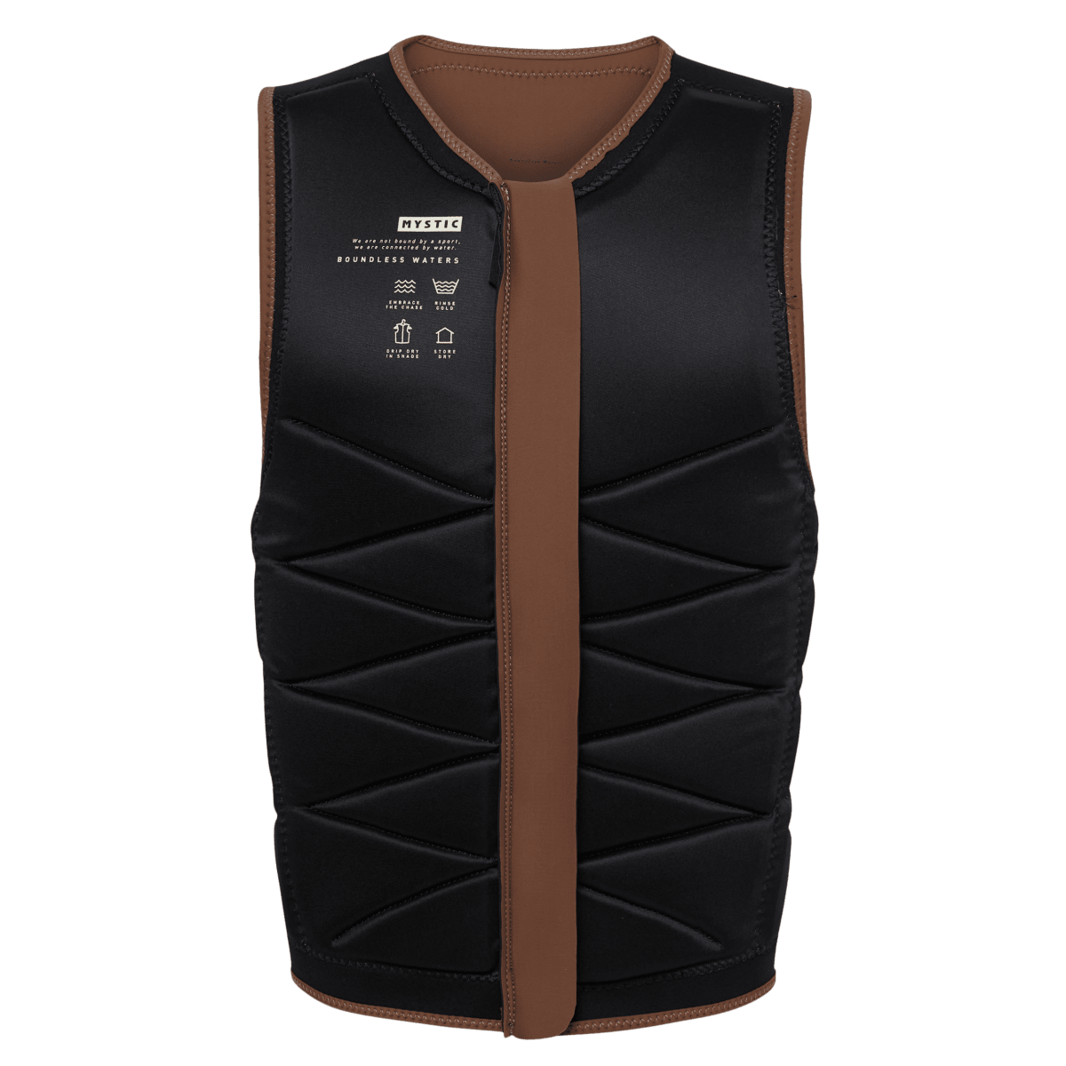 Mystic - Outlaw Impact Vest Fzip Wake - Brown - L - GearFreak