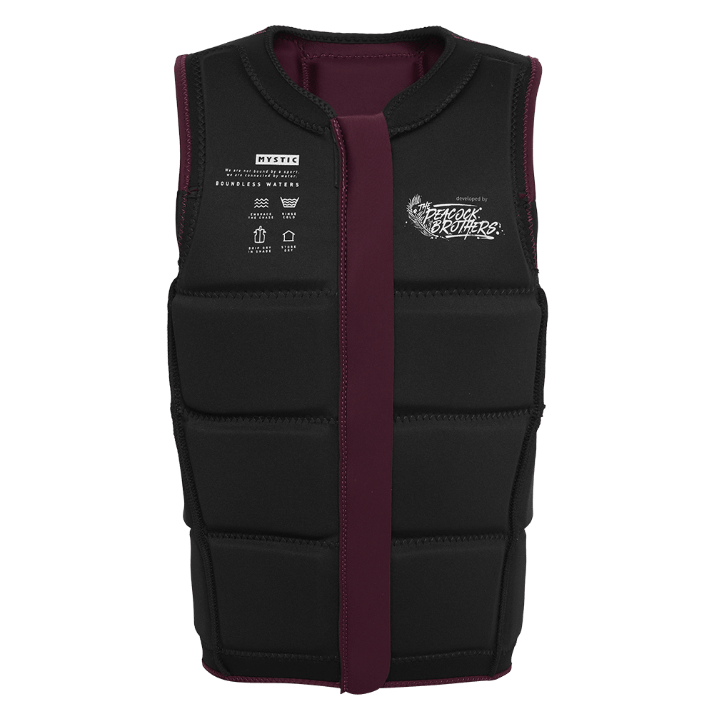 Mystic - Peacock Impact Vest Fzip Wake - Oxblood Red - L - GearFreak