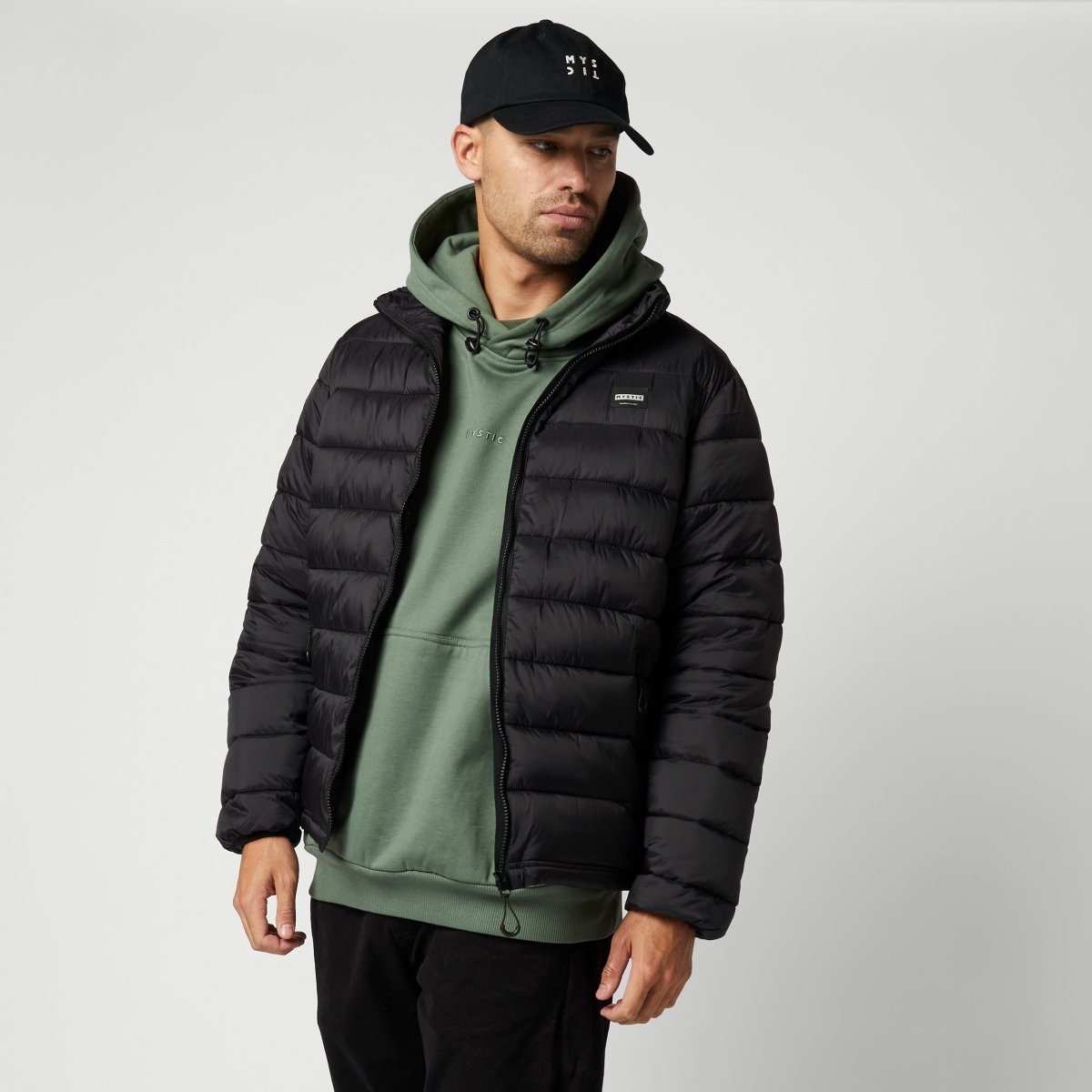 Mystic - Quilted Midlayer Jacket - Black - L - GearFreak